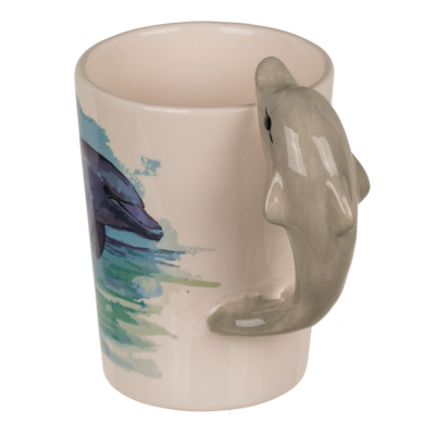 Kinder Porzellantasse 3D Delfin