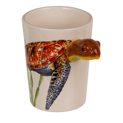 Kinder Porzellantasse 3D Schildkröte