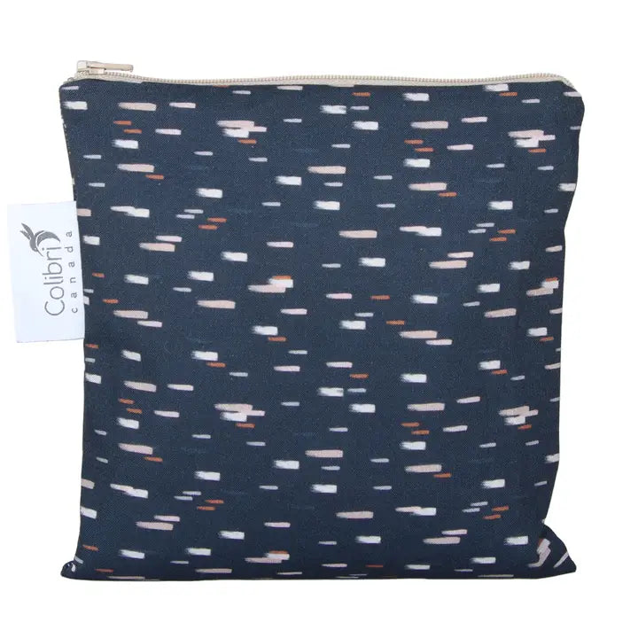 Lunchbag Colibri Muster Dunkelblau