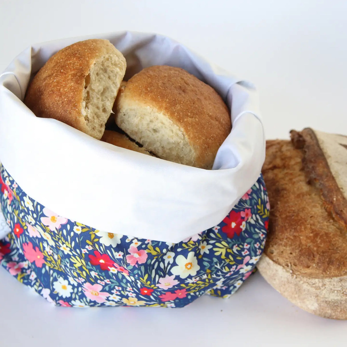 Lunchbag und Brotbeutel Colibri Blume Blau