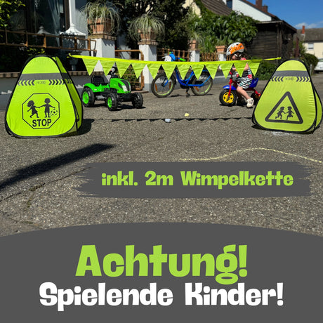 Straßenwarnschild Achtung spielende Kinder