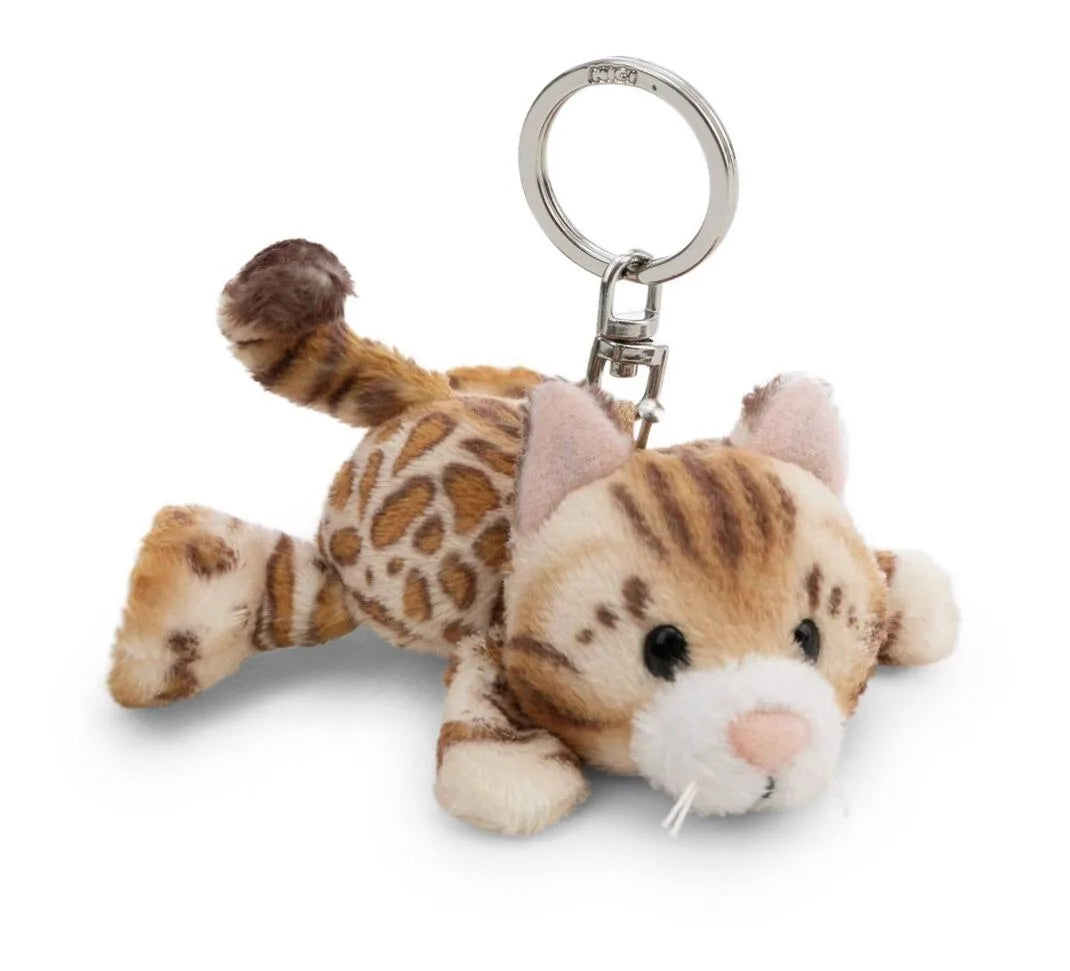 Schlüsselanhänger Plüsch Katze Bengal