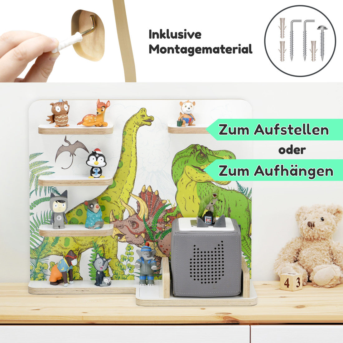 Toniebox 1 & 2 Regal Dinomania schmal