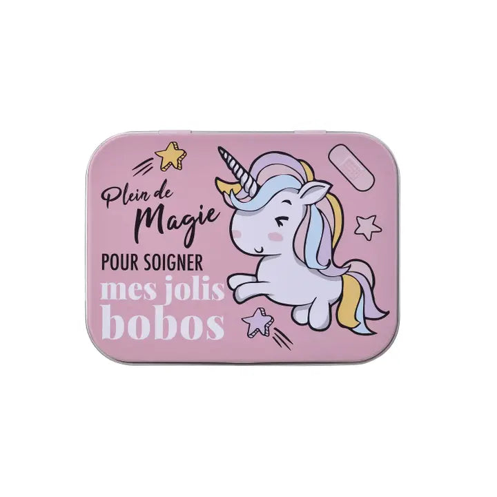 Kinderpflaster in Metallbox Einhorn Rosa
