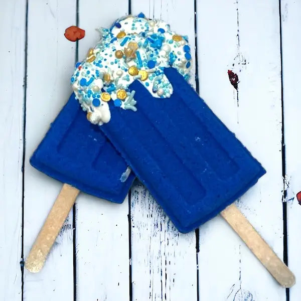 Badekugel handgemacht Glace Blau
