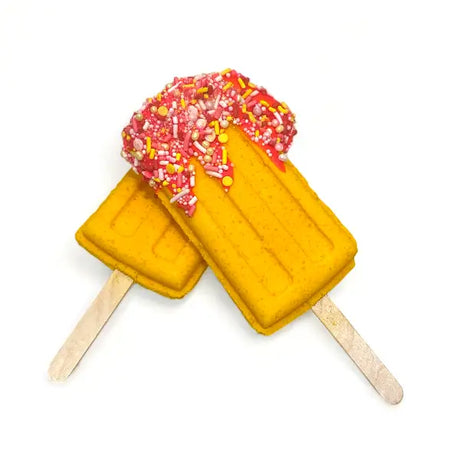 Badekugel handgemacht Glace Gelb
