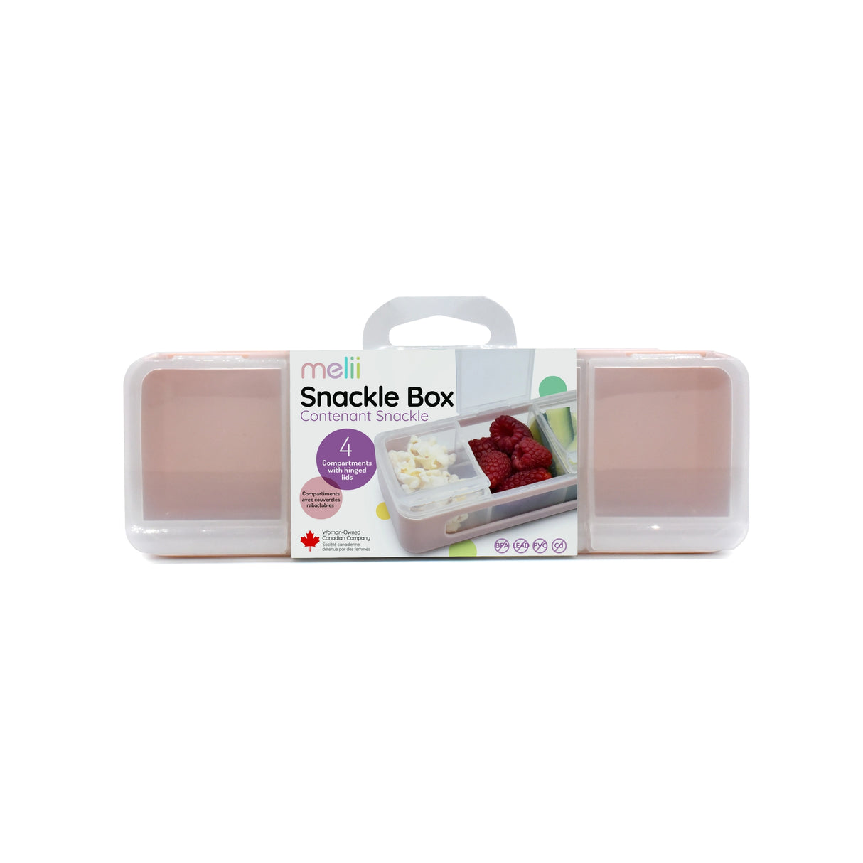 Znünibox Snackbox Melii mit 4 Fächern Rosa