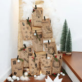 Adventskalender Stern Braun Christman