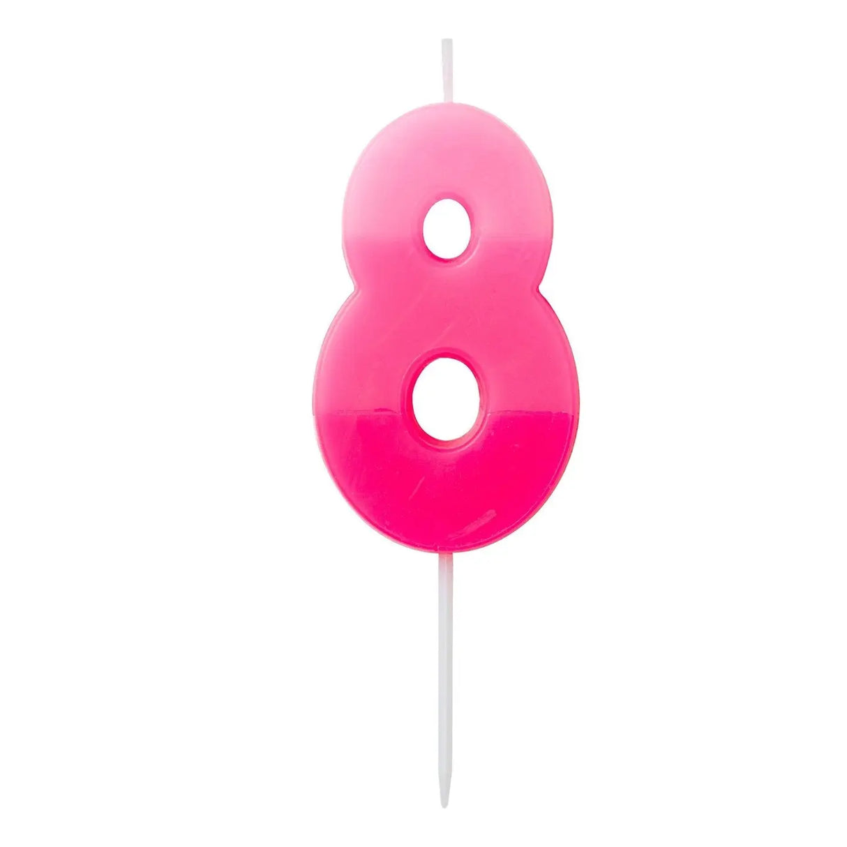 Geburtstagskerze Zahlenkerze Pink 8