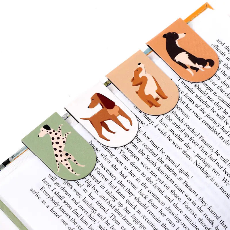 Lesezeichen Set mit Magnet Hunde