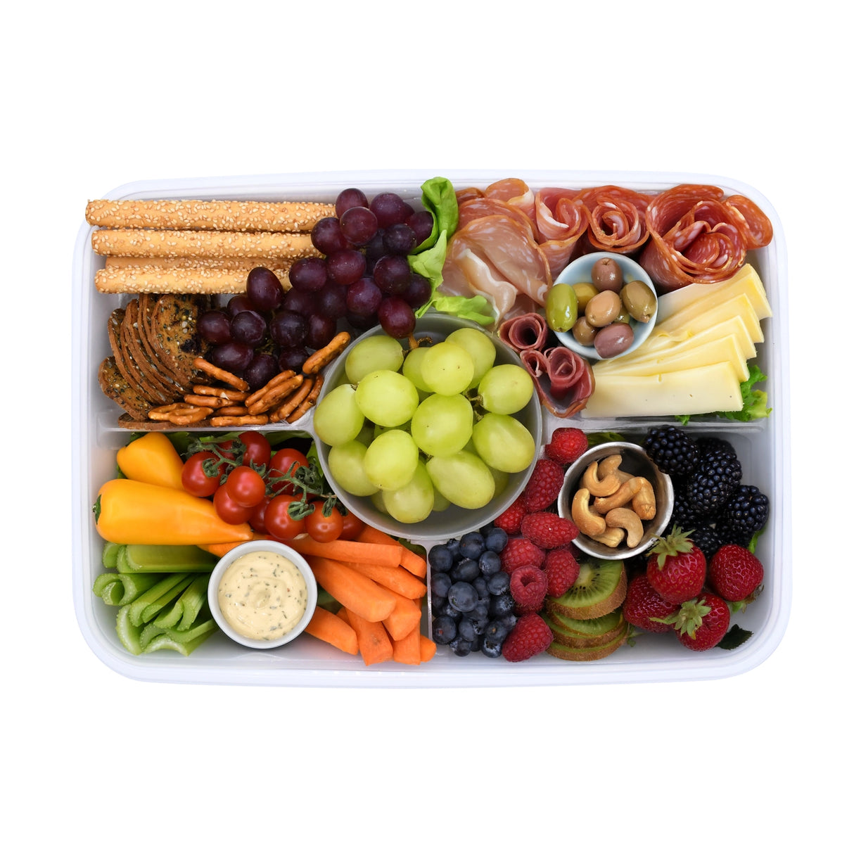 Znünibox Rechteckige Snackle-Plattenbox Elfenbein