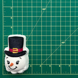 Badekugel handgemacht Weihnachten Schneemannskopf mit Zylinder