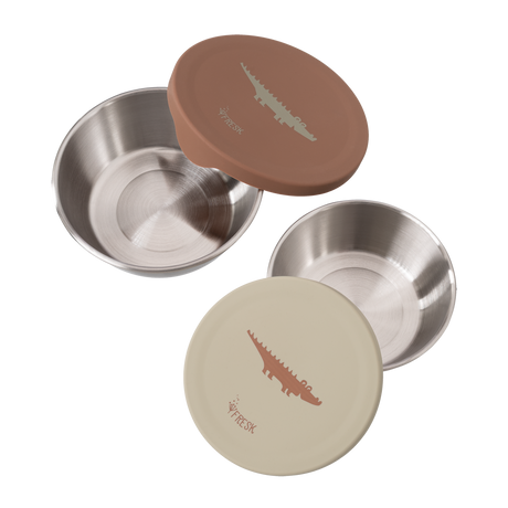 Edelstahl Znünibox Snackbox Krokodil