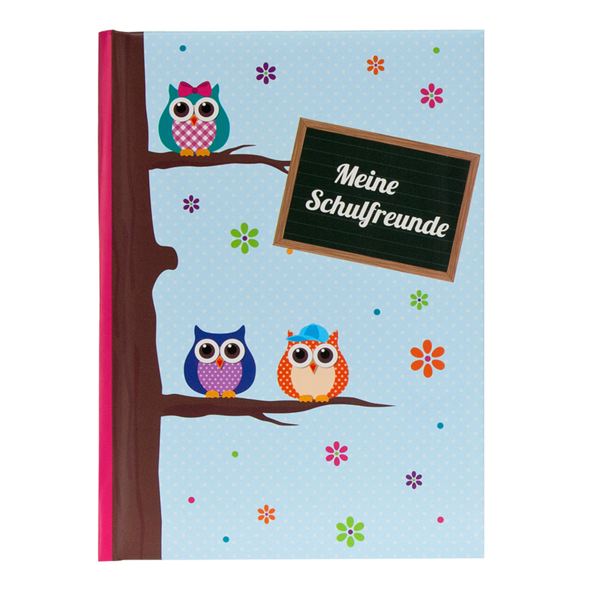Freundebuch für Kinder - Eule Blau