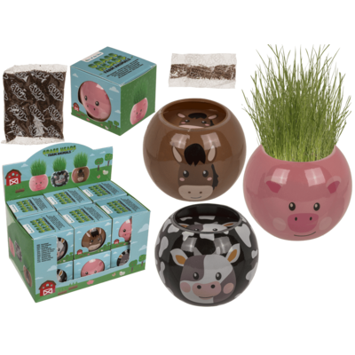 Graskopf Mini Farmtiere assortiert