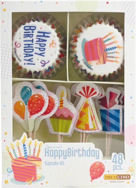 Muffinförmchen Set Happy Birthday