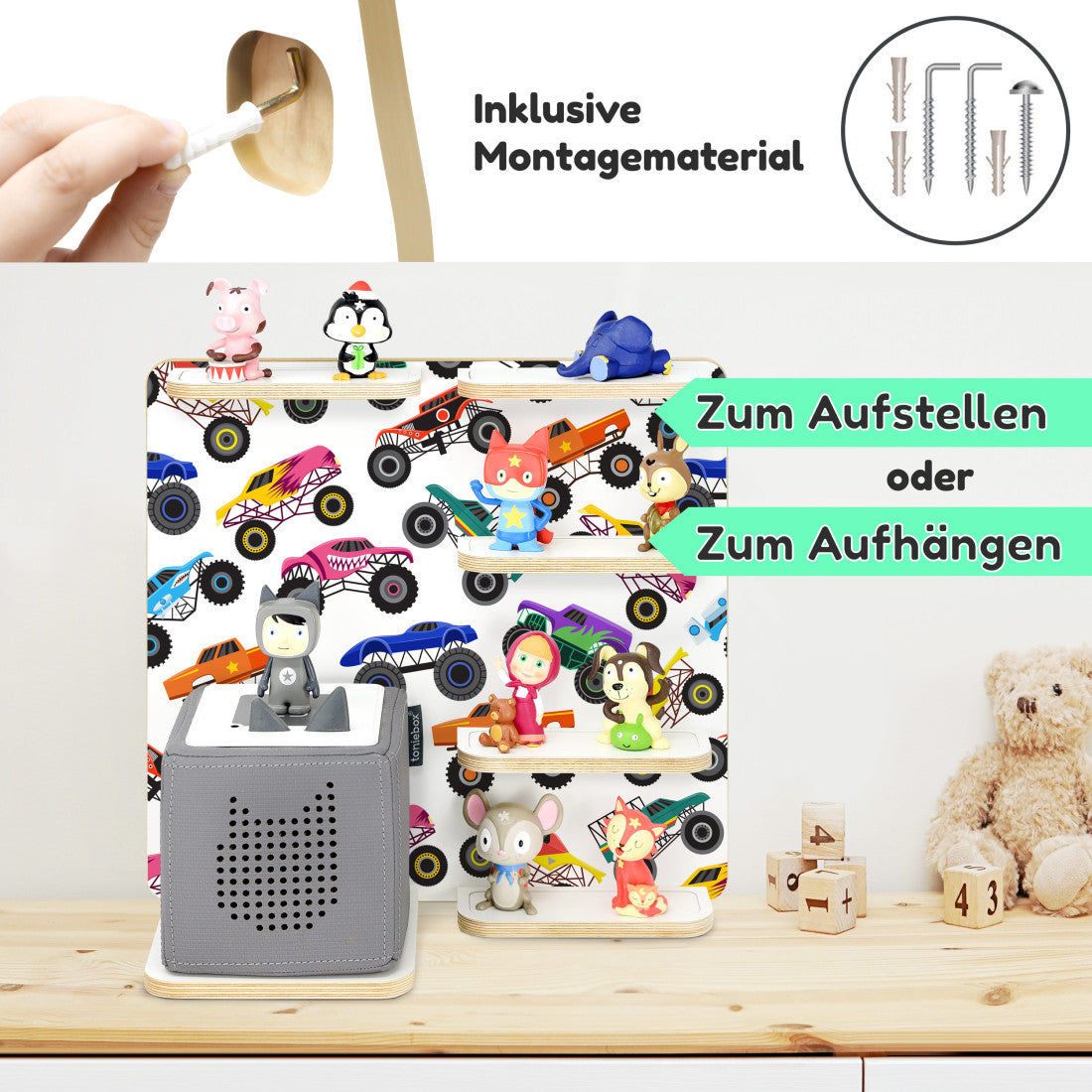 Toniebox 1 & 2 Regal Multi Monster Trucks