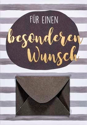 Geburtstagskarte für Geldnoten Schwarz Gold
