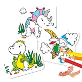 Stanzausmalbuch Dinosaurier