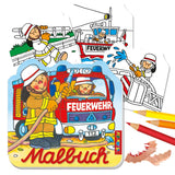 Stanzausmalbuch Feuerwehr