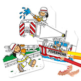 Stanzausmalbuch Feuerwehr