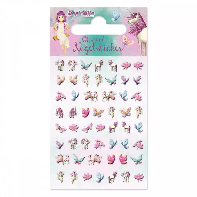 Ohr und Nagelsticker Einhorn und Elfe
