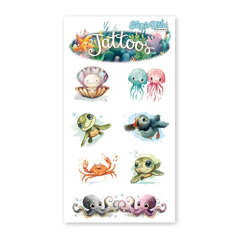 Kinder Tattoo Unterwasserwelt