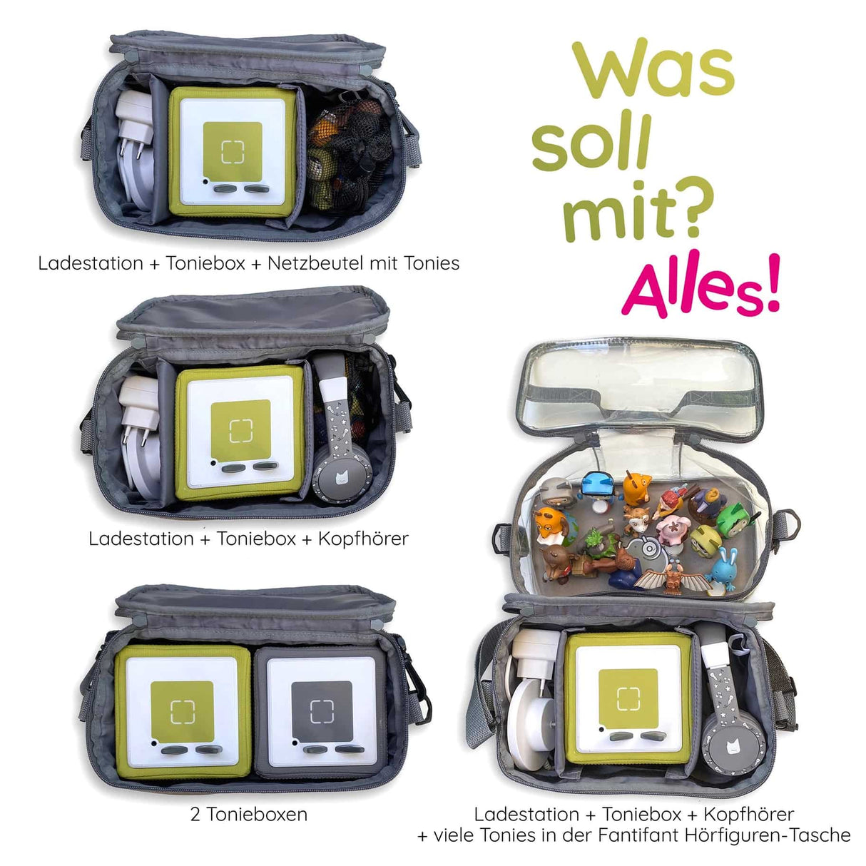 Tonieboxtasche Grau
