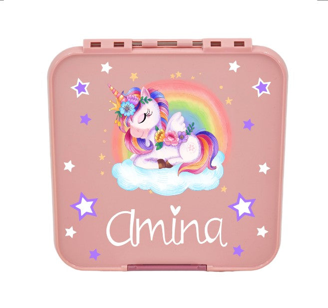 Znünibox Little Lunch Box Bento Three mit 3 Unterteilungen Altrosa