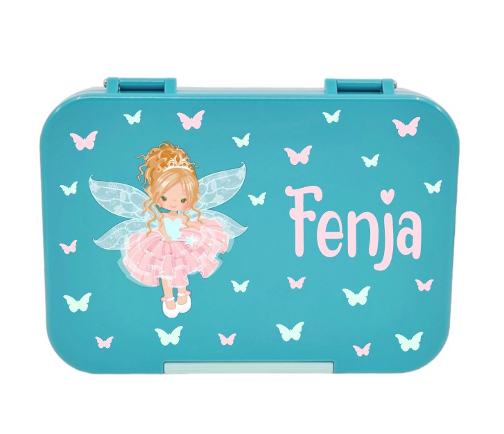 znünibox mit fee, lunchbox mit fee, brotdose mit fee, znünibox kinder bedruckt, lunchbox kinder bedruckt, brotdose kinder bedruckt, znünibox personalisiert spülmaschinenfest, lunchbox personalisiert spülmaschinenfest, brotose auslaufsicher spülmaschinenfest, znünibox mit name, lunchbox mit name, brotdose mit name, baurelia box, baurelia box maxi türkis
