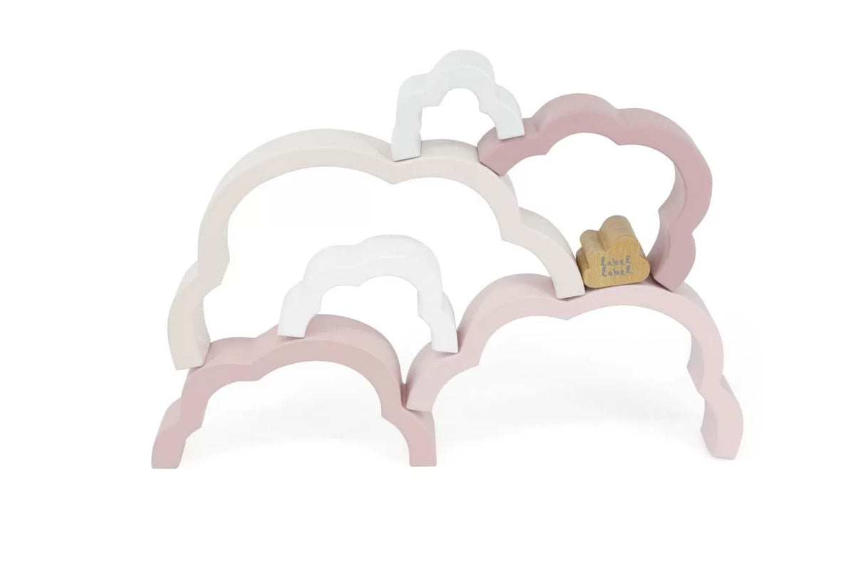 Label Label Regenbogen Puzzle Wolke Rosa