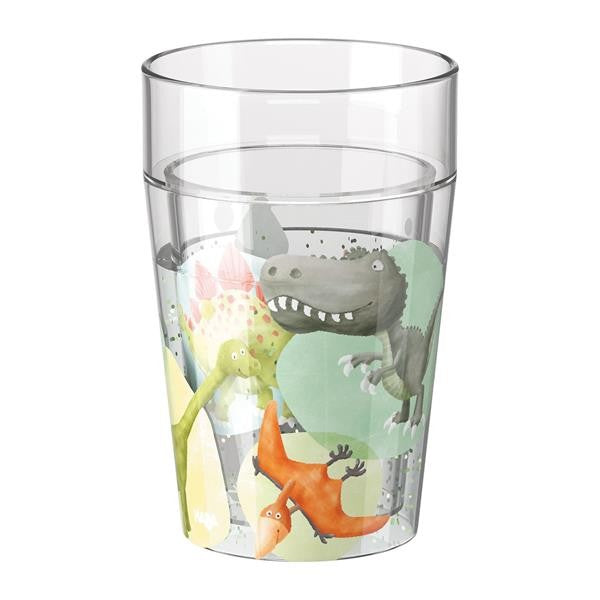 Glitzer Zahnputz Trinkbecher Dino