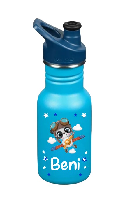 Kinder Edelstahl Trinkflasche Klean Kanteen Sport 355ml Blau