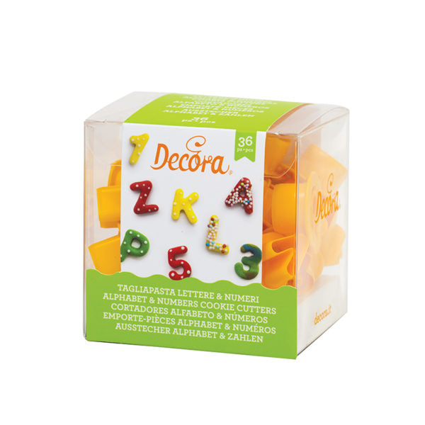 Ausstechformen Set Mini Decora Buchstaben und Zahlen