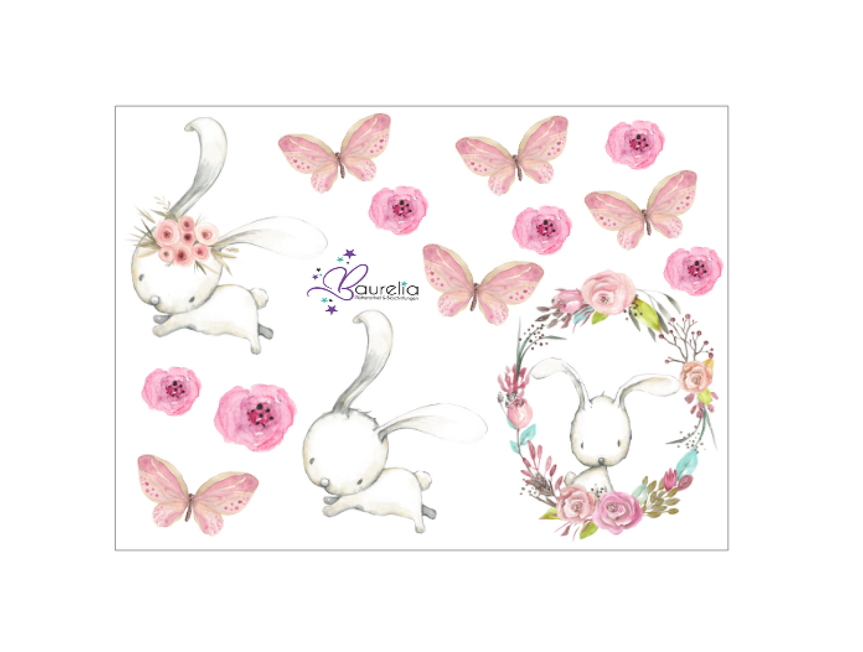 Stickerbogen Hase 4