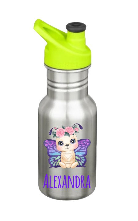 Kinder Edelstahl Trinkflasche Klean Kanteen Sport 355ml Silber