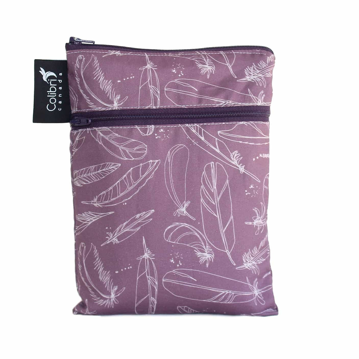 Wetbag und Lunchbag Colibri Feder Violett