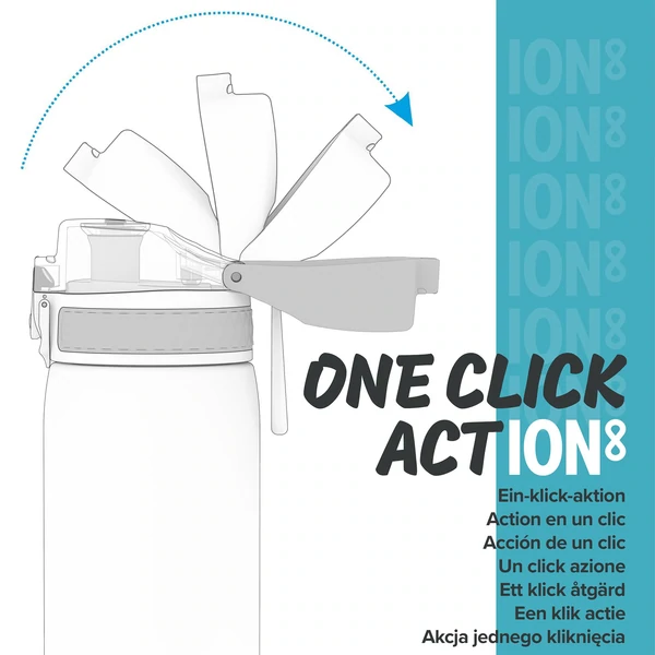 Kinder Trinkflasche Ion8 400ml mit Motiv Space Türkis