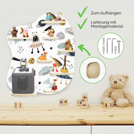 Tonie Regal zum Aufhängen Weltraum Weiss