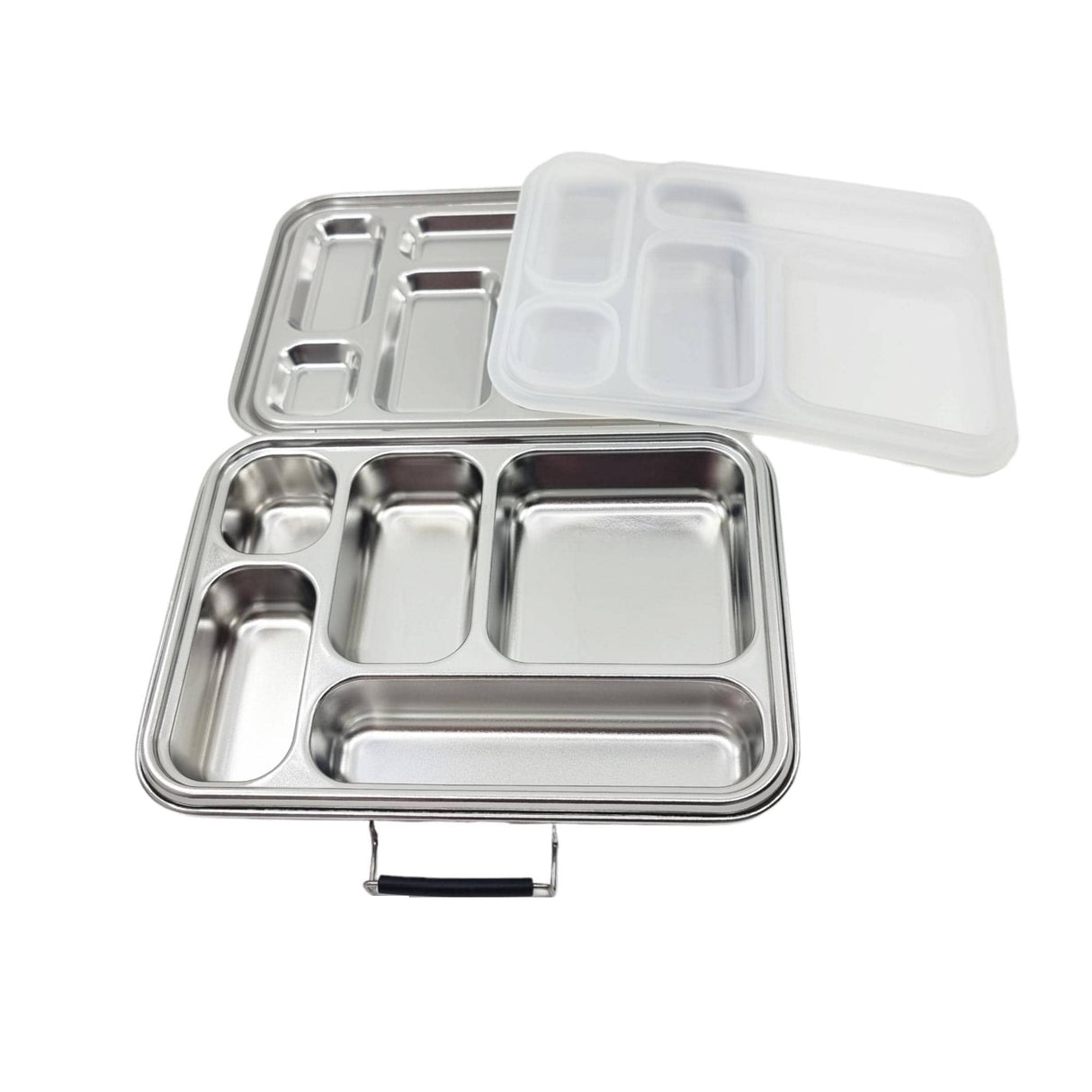 Edelstahl Znünibox Baurelia Box Eco mit 5 Unterteilungen Weiss