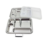 Edelstahl Znünibox Baurelia Box Eco mit 5 Unterteilungen Weiss
