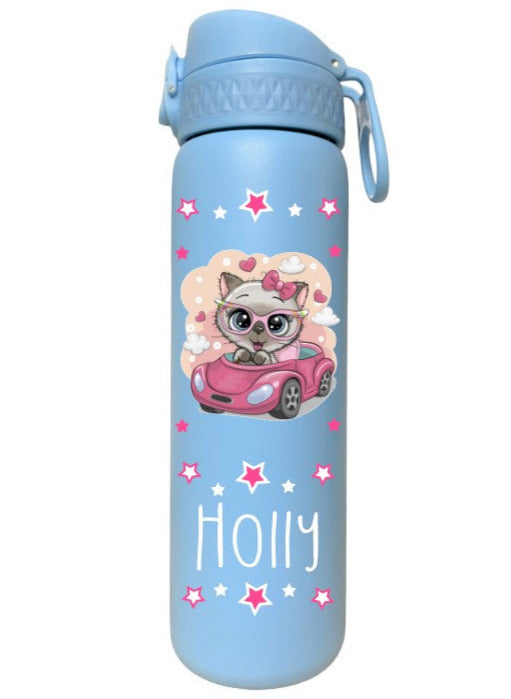 Edelstahl Trinkflasche Ion8 500ml Pastellblau