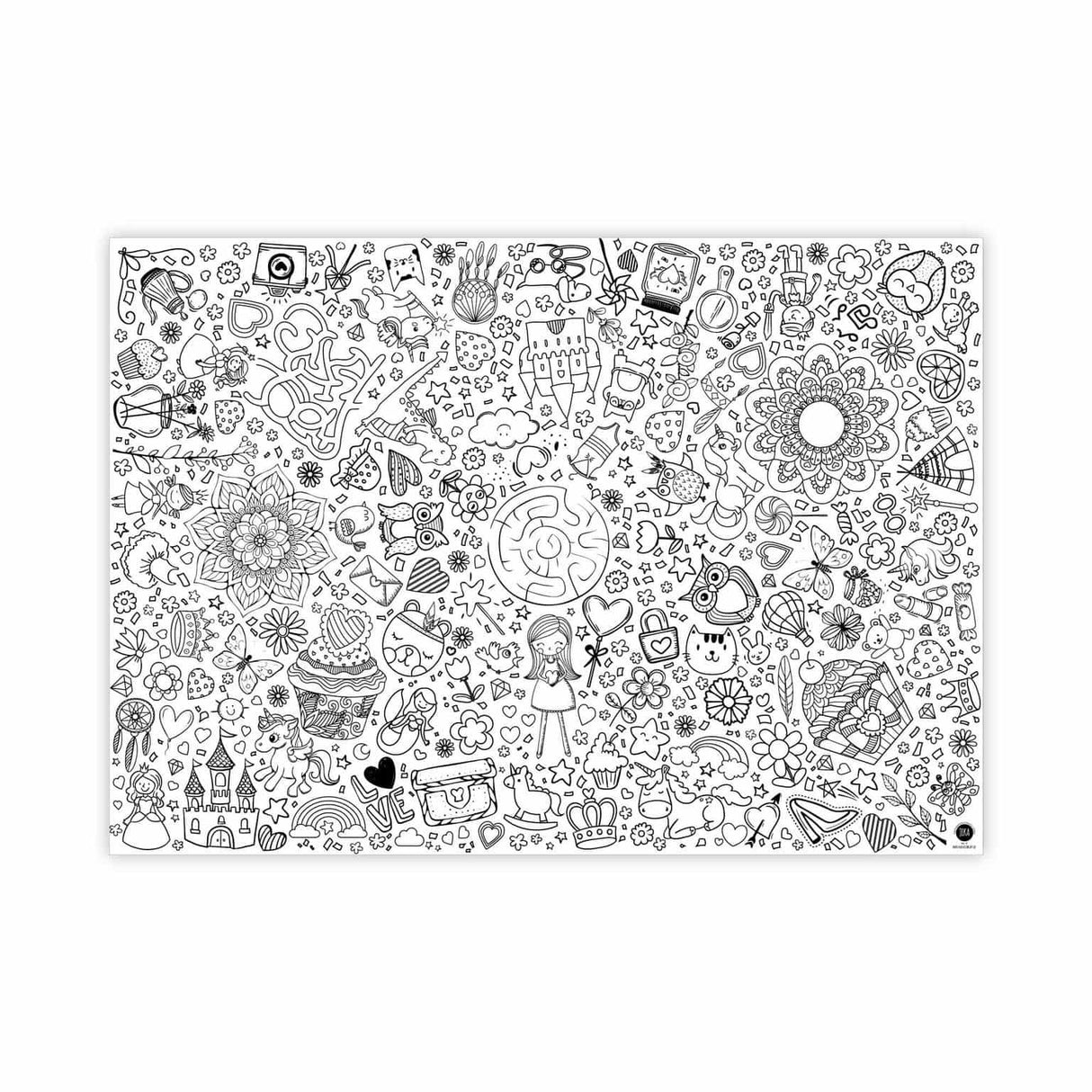 Ausmal Tischdecke XL Fantasie