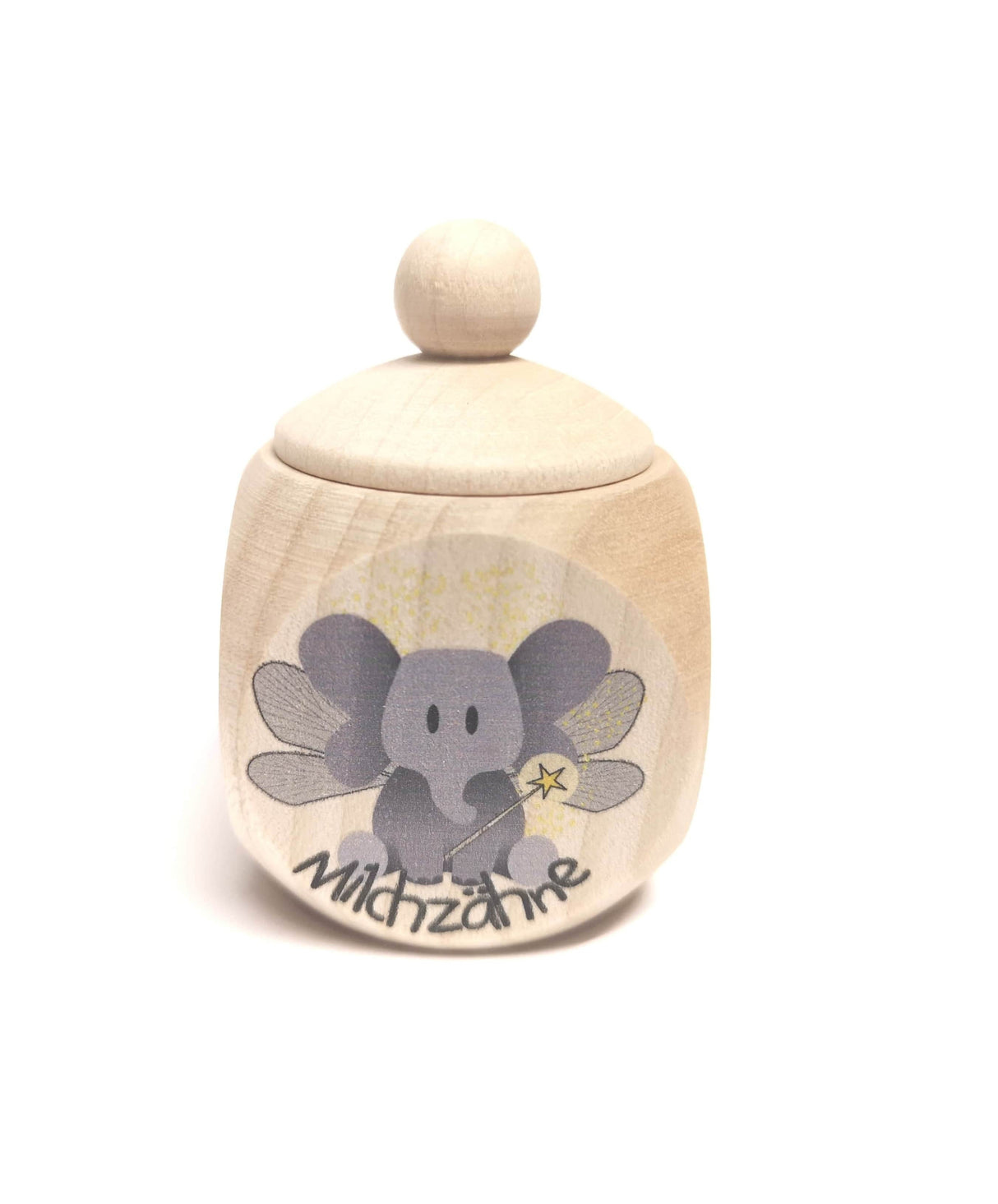 Milchzahndose Elefant mit Flügeln