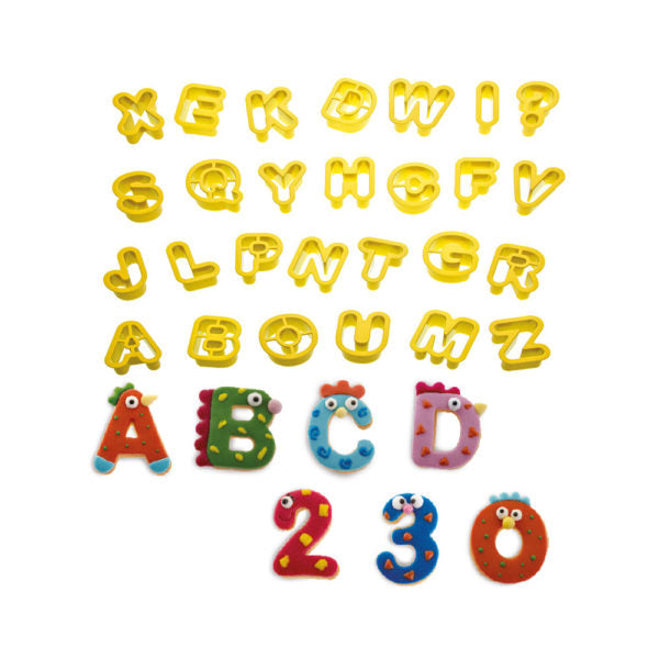 Ausstechformen Set Mini Decora Buchstaben und Zahlen