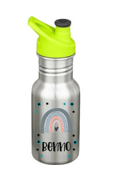 Kinder Edelstahl Trinkflasche Klean Kanteen Sport 355ml Silber