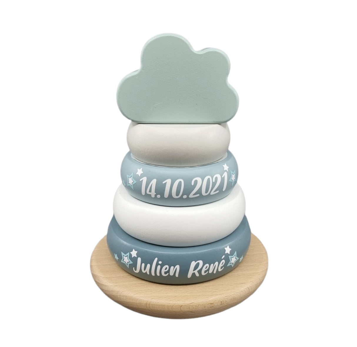 Label Label Stapelturm Grün