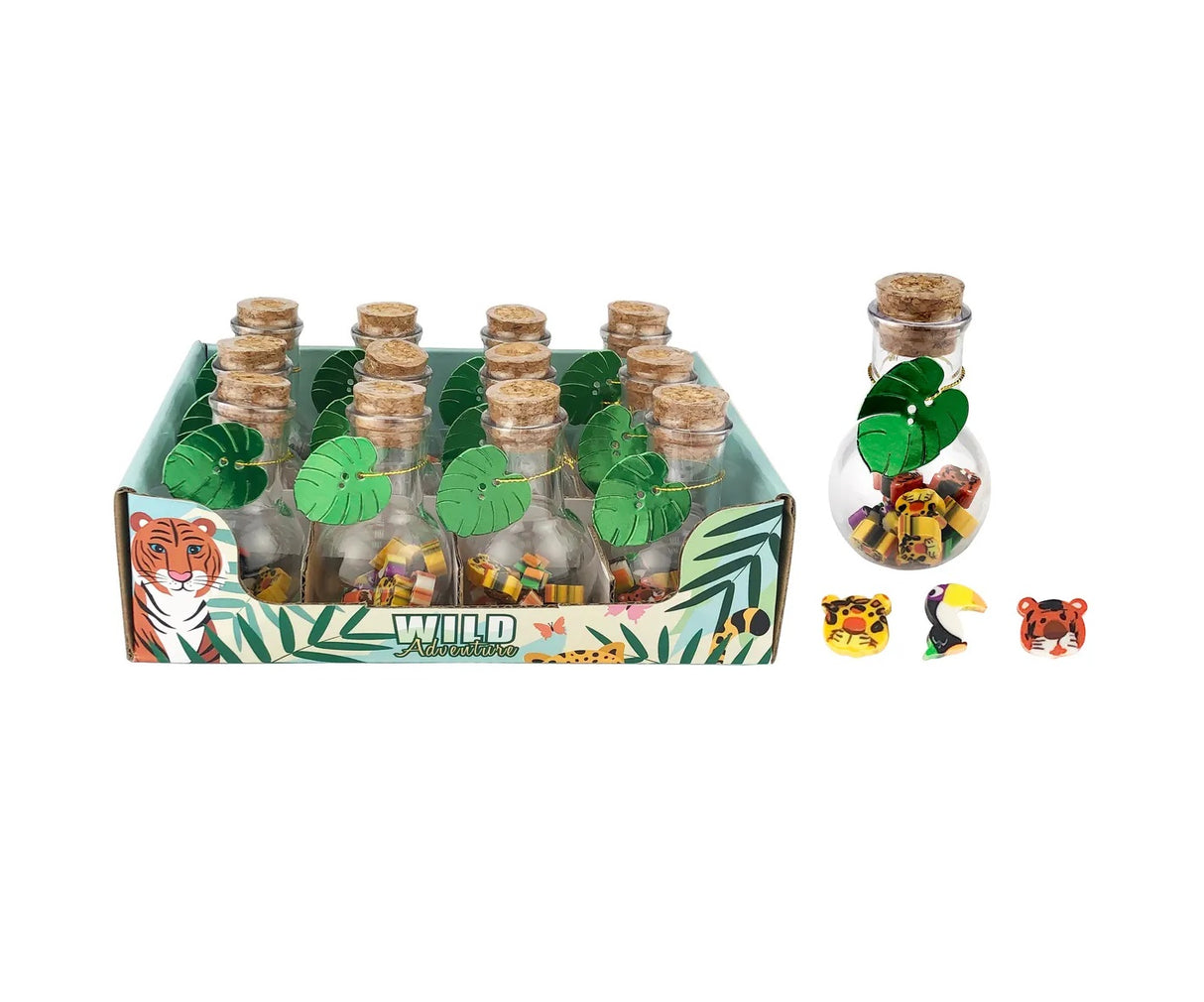 Radiergummi Wildtiere im Glas