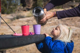 Kinder Edelstahl Trinkbecher mit Strohhalm Coral