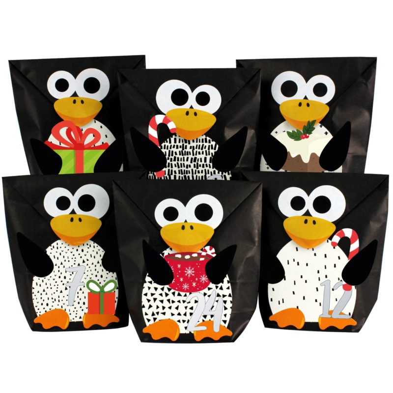 adventskalender zum befüllen, adventskalender papiertüten, adventskalender zum basteln, adventskalender pinguin, adventskalender schweiz, adventskalender artikel kinder, kleine geschenke kinder adventskalender